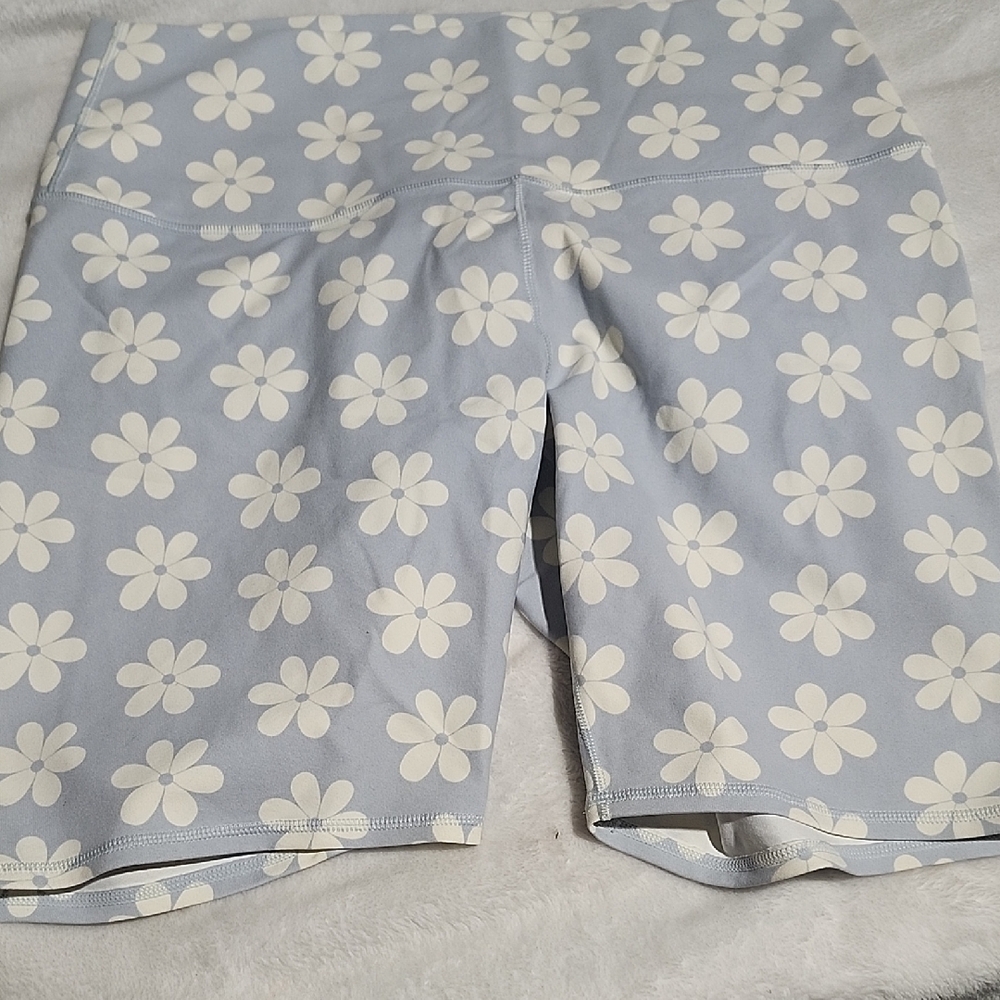 Levi's Light Blue Floral Bike Shorts